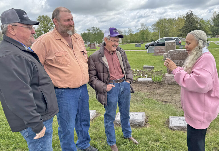 Jeanne with officials, processed