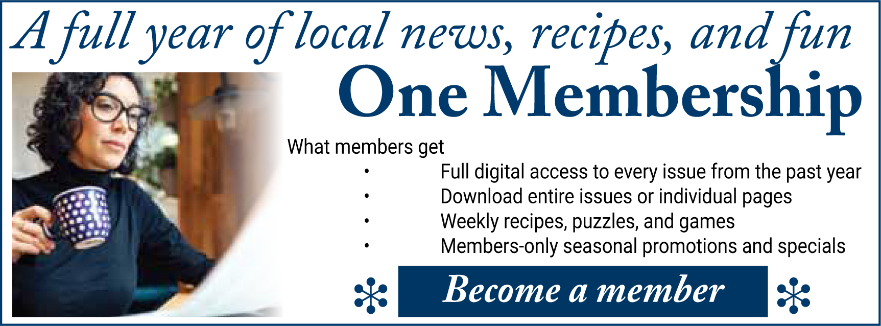 One Membership web ad 2in