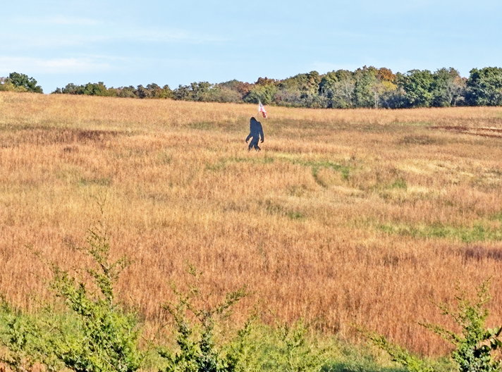 Dark Bigfoot Silhouette on the Prairie copy